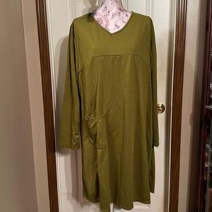 NWT Zanzea 4xl Long Sleeve Green Dress